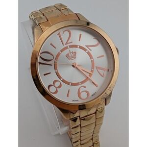 Premier Designs Watch Women 40mm Case 7" Roes Gold Band- New Battery